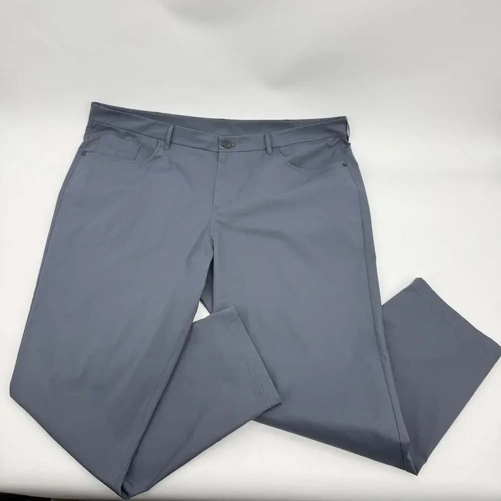 PUBLIC REC Mens Chino Pant Size 44 Blue Grey Straight Leg Performance Stretch